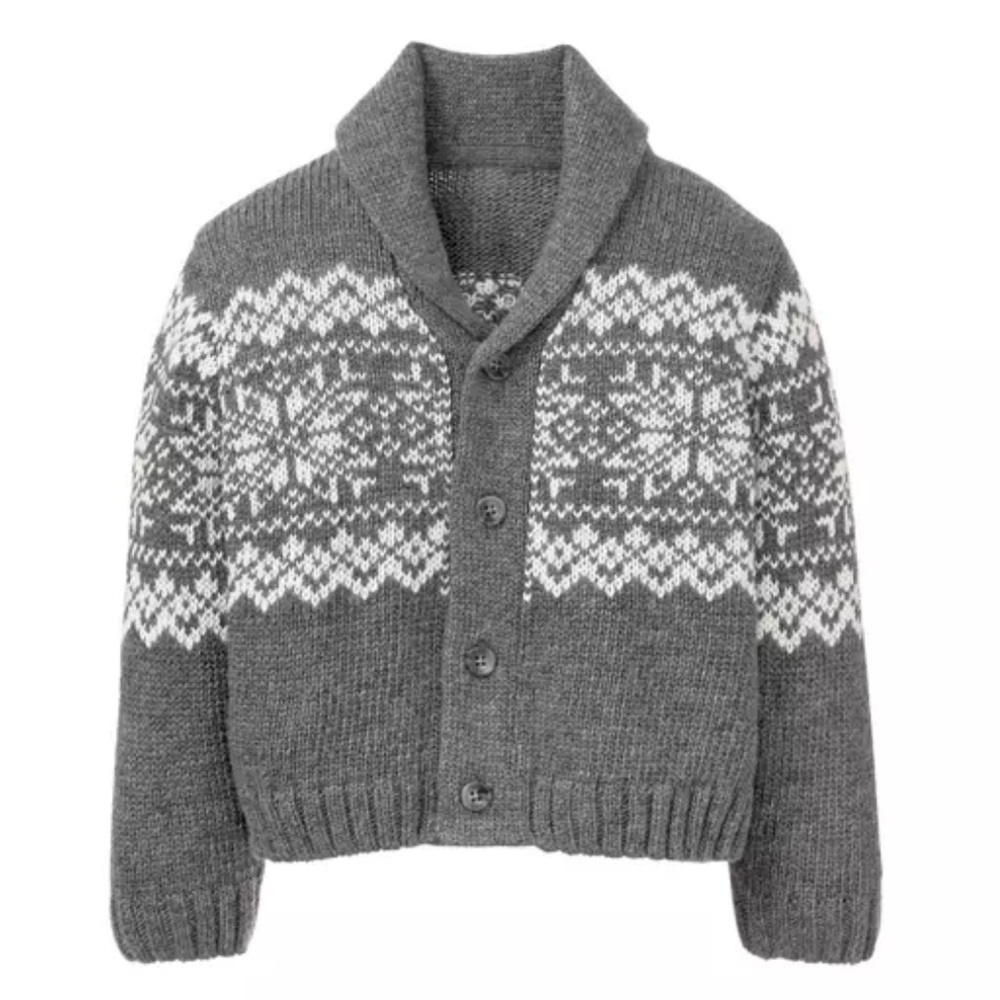Janie and Jack Gray Knit Cardigan